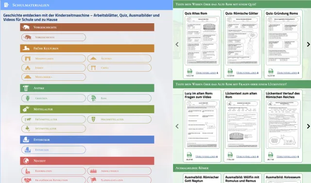 Zum Schulstart: Neue Rubrik 'Schulmaterialien' auf Kinderzeitmaschine Bild: Zum Schulstart: Neue Rubrik 'Schulmaterialien' auf Kinderzeitmaschine