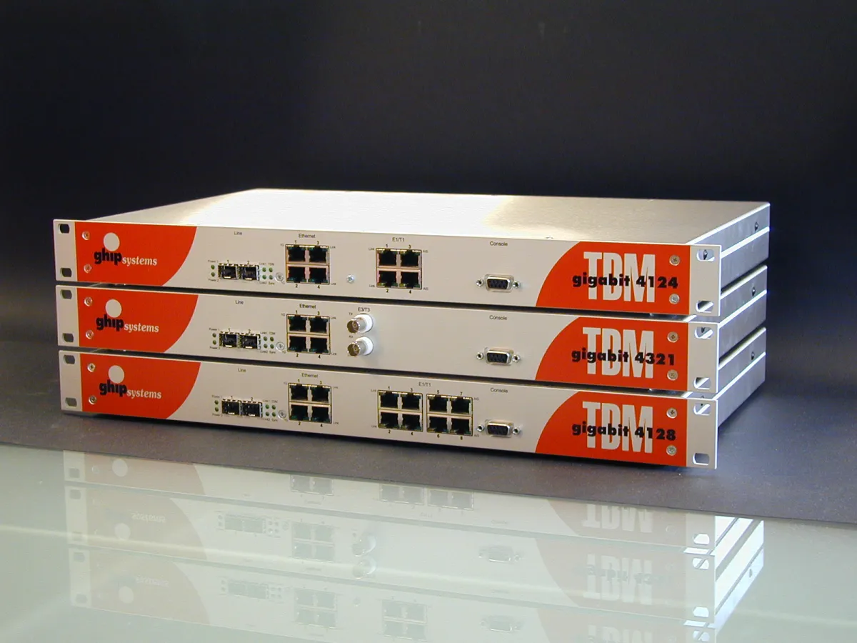 Die gigabit TDM Familie überträgt Sprache und Daten über eine Glasfaser