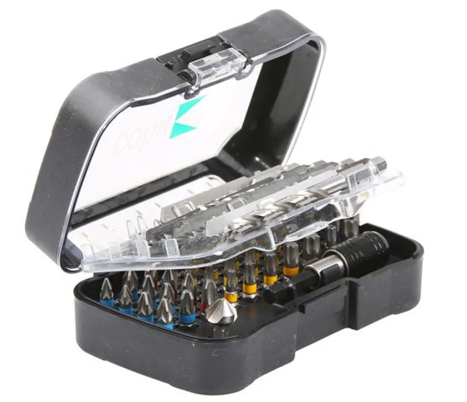 cobit Box mit Bits, Bithalter, Bohrern und Stichsägeblättern