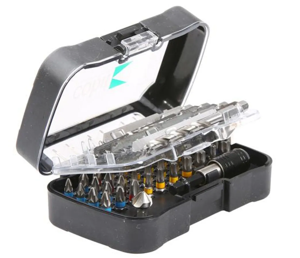 cobit Box mit Bits, Bithalter, Bohrern und Stichsägeblättern