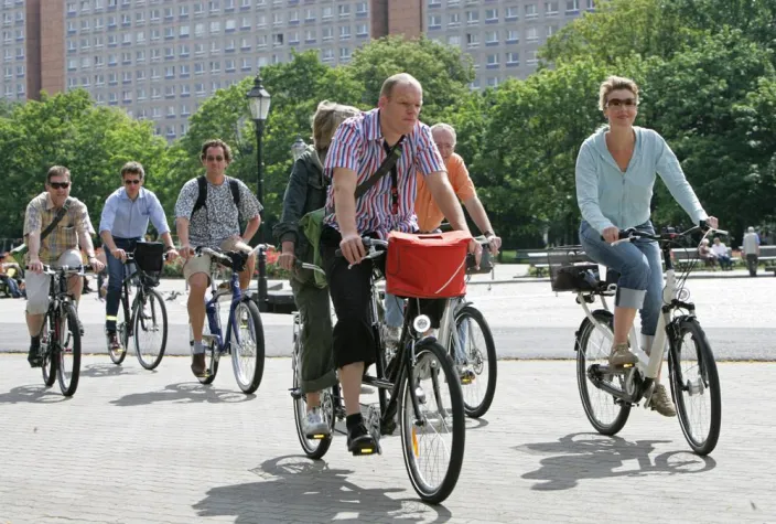 Bild: Mit dem Rad in der Großstadt