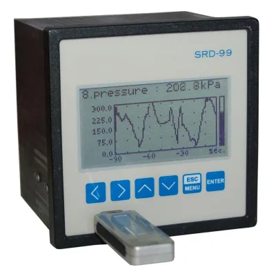 Bild: Datenlogger im DIN-Einbaugehäuse jetzt mit 2 Schaltausgängen und USB Port.