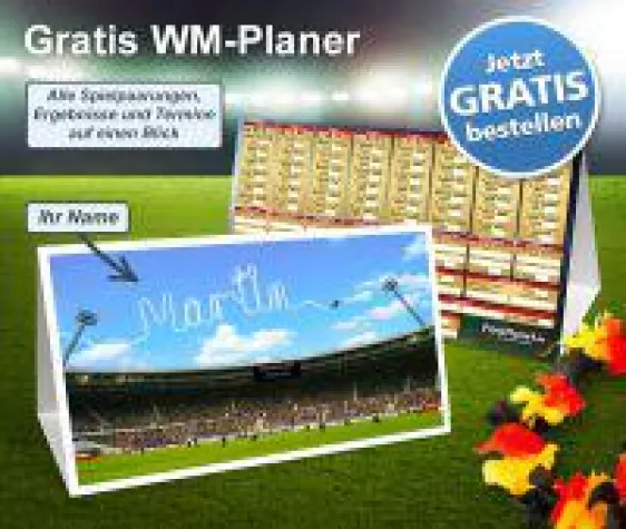 Bild: Kostenloser WM-Planer mit eigenem Namensmotiv