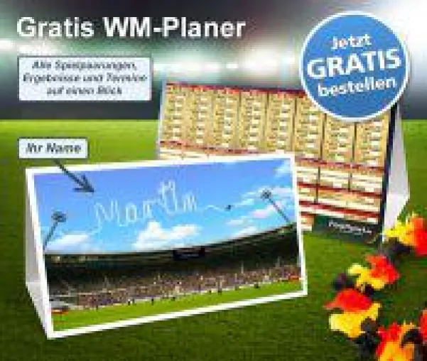 Bild: Kostenloser WM-Planer mit eigenem Namensmotiv