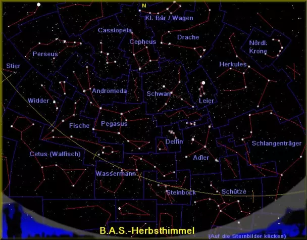 Bild: Sternhimmel aktuell - Sterne gucken im September 2006