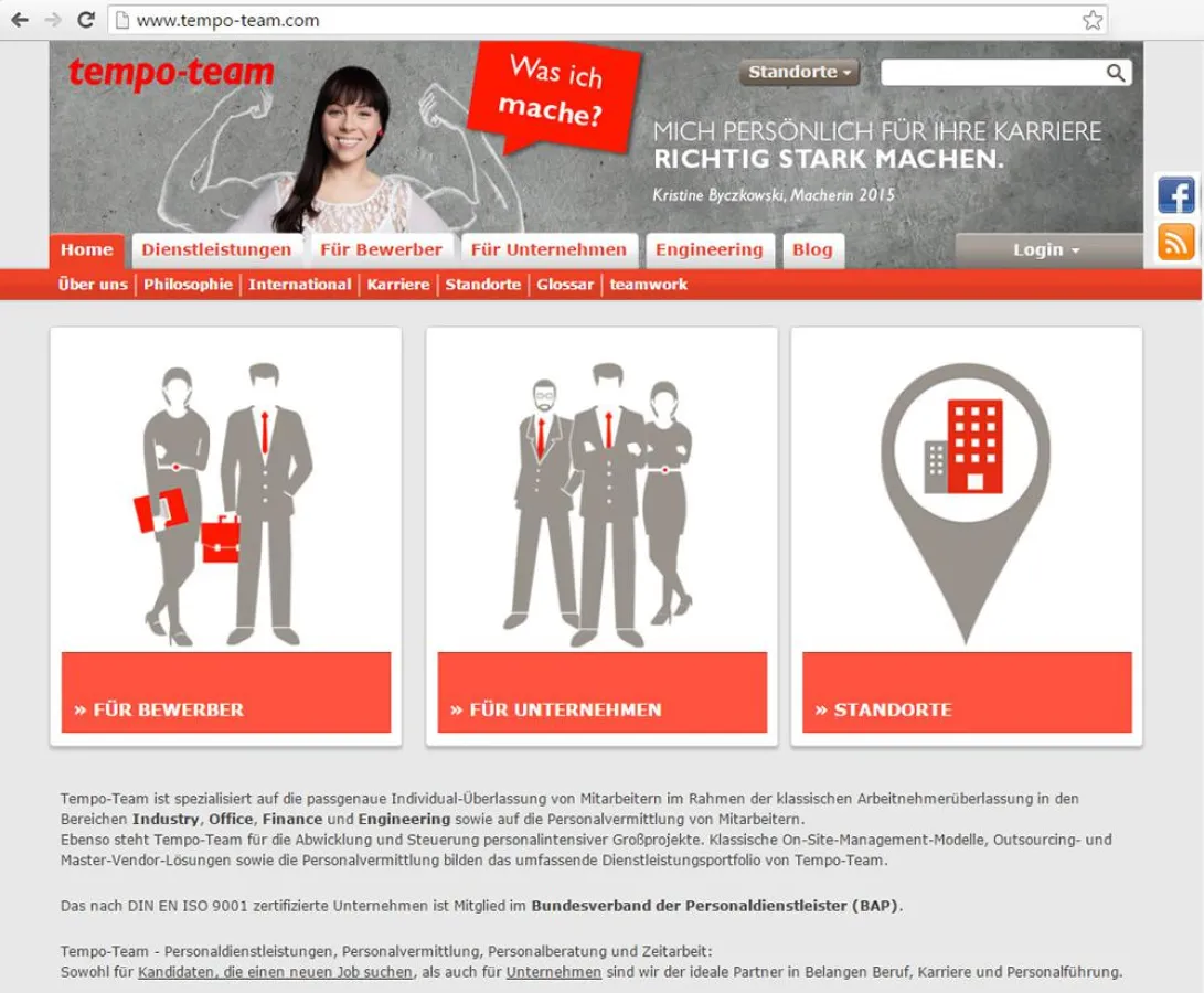 Karrierechancen im Personalwesen: Tempo-Team sucht bundesweit Mitarbeiter für seine Niederlassungen