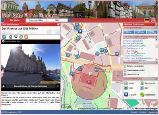 Bild: Hannover virtuell erleben - Online-Stadtrundgang mit dynamischen Karten und 360° Panorama-Videos