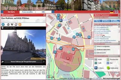 Hannover virtuell erleben - Online-Stadtrundgang mit dynamischen Karten und 360° Panorama-Videos Bild: Hannover virtuell erleben - Online-Stadtrundgang mit dynamischen Karten und 360° Panorama-Videos