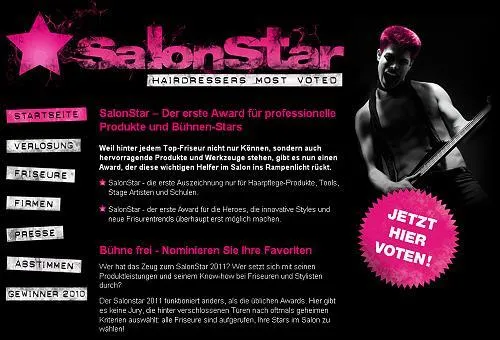 Die Wahl läuft: Die SalonStars 2011 werden gevotet Bild: Die Wahl läuft: Die SalonStars 2011 werden gevotet