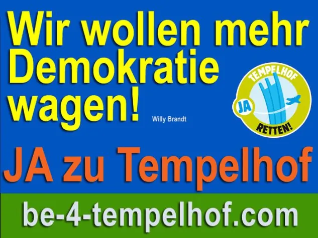 Bild: Barrieren in Tegel und in der Demokratie