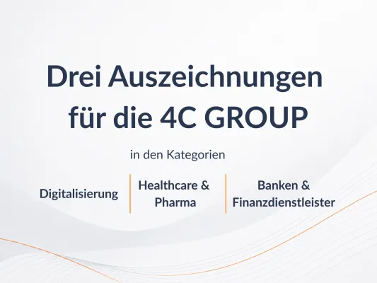 Bild: Handelsblatt zeichnet 4C GROUP in drei Kategorien als „Beste Unternehmensberater 2026“ aus
