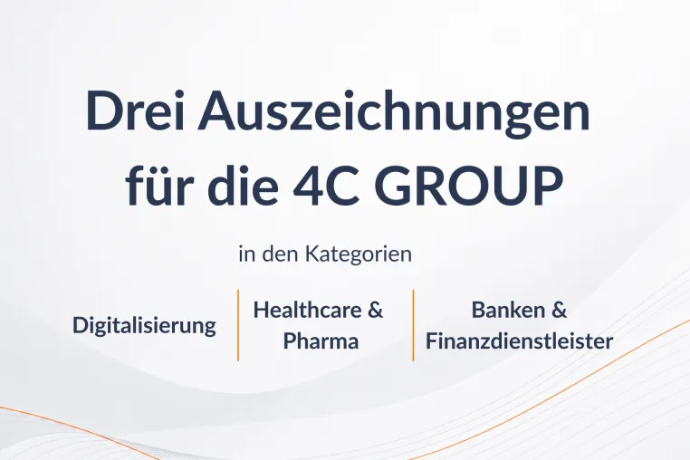 Bild: Handelsblatt zeichnet 4C GROUP in drei Kategorien als „Beste Unternehmensberater 2026“ aus