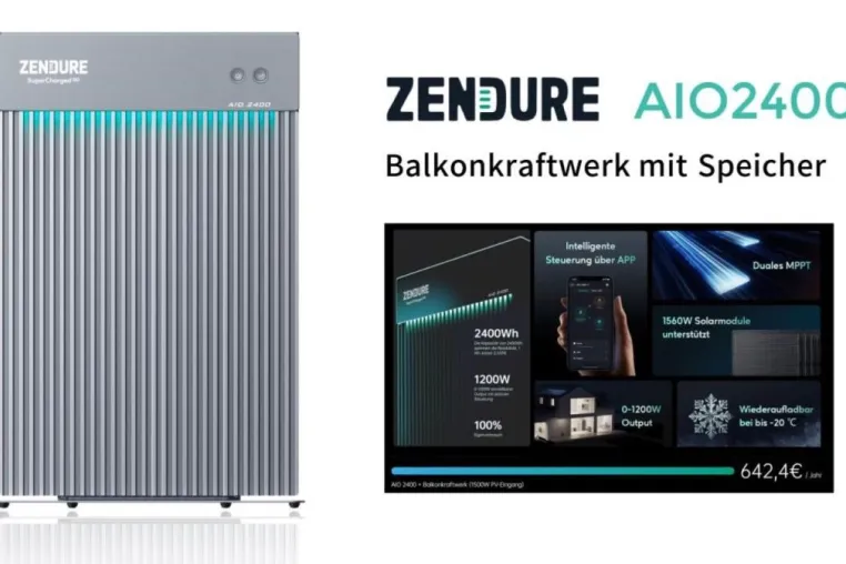 Bild: Zendure führt All-in-One-Balkon-Energiespeichersystem AIO 2400 ein - bis zu 642,20 € Ersparnis p. a.