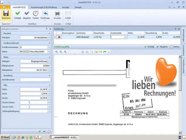 Bild: Schnelle, effiziente und korrekte Rechnungsverarbeitung.