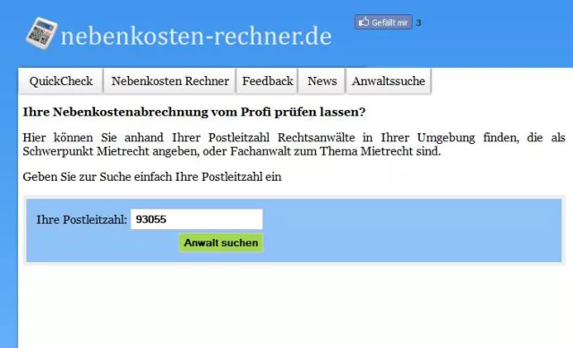 Bild: Anwaltssuche auf nebenkosten-rechner.de
