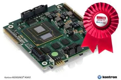 Bild: Kontron PCIe/104 SBC MICROSPACE MSMST ist Trend100-Produkt des Jahres 2010/2011