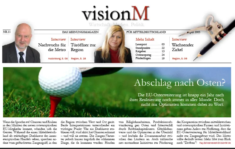 Bild: Meinungsmagazin visionM - Schwerpunktausgabe Osteuropa 04/2005