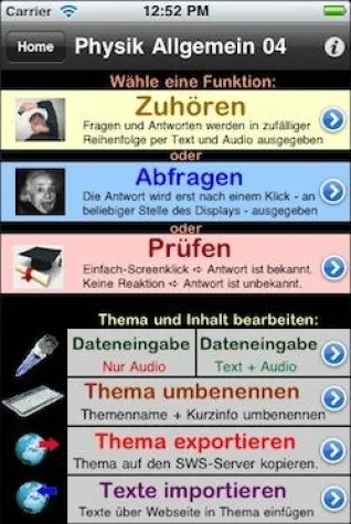 Suuperfunktion in der iPhone App SleepandLearn - alles per Audio Bild: Suuperfunktion in der iPhone App SleepandLearn - alles per Audio