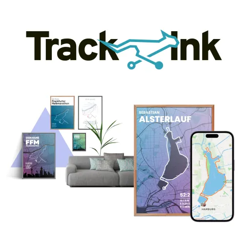 Bild: Eine Strecke, über 300 Designs: Track-Ink startet Konfigurator für Lauf-, Rad- und Triathlonposter