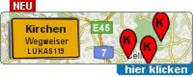Erste deutsche christliche Suchmaschine mit interaktivem Web2.0 Google-Karten-Dienst Bild: Erste deutsche christliche Suchmaschine mit interaktivem Web2.0 Google-Karten-Dienst