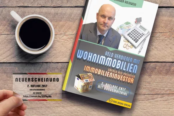Bild: Bestseller „Geld verdienen mit Wohnimmobilien – Erfolg als privater Immobilieninvestor“ in 2. Auflage