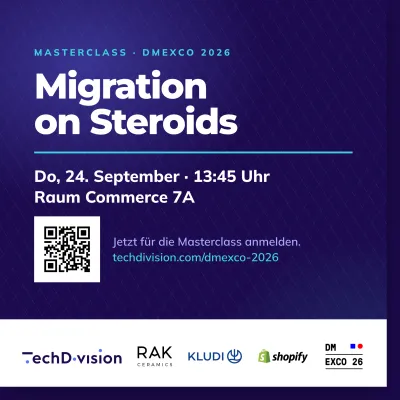 Bild: DMEXCO Masterclass: In vier Wochen live - RAK Ceramics migriert KLUDI-Shop auf Shopify Plus