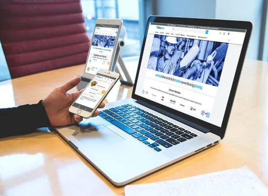 Mit einem Klick zum passenden Ersatzteil für Baumaschinen Bild: Mit einem Klick zum passenden Ersatzteil für Baumaschinen