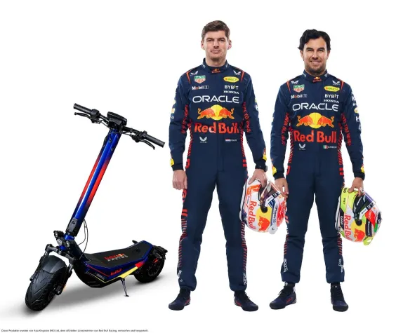 Die Bullen sind los: Das Top-Modell von Red Bull Racing E-Scooter ist jetzt erhältlich Bild: Die Bullen sind los: Das Top-Modell von Red Bull Racing E-Scooter ist jetzt erhältlich