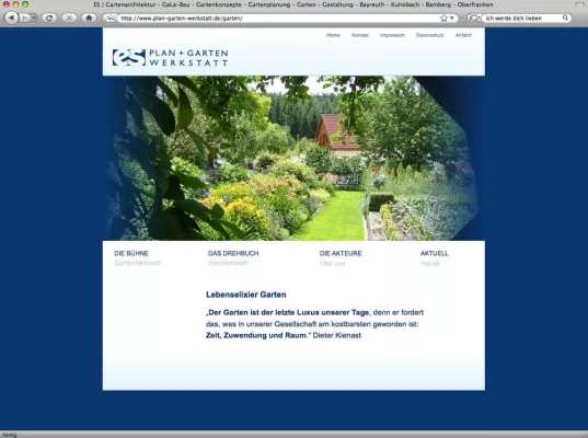 Bild: Ein Naturschauspiel im eigenen Garten - Die neue Internetpräsenz der es Plan + Gartenwerkstatt