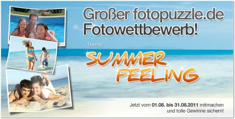 "Summer Feeling": Der große fotopuzzle.de Fotowettbewerb für alle Freunde des Sommers Bild: "Summer Feeling": Der große fotopuzzle.de Fotowettbewerb für alle Freunde des Sommers