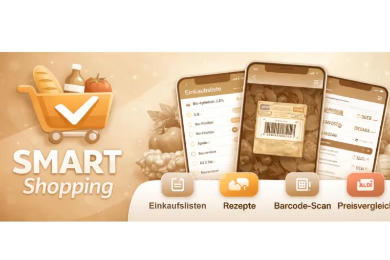 SMART Shopping: Der smarte Einkaufsmanager, der Listen, Rezepte und Preisvergleich in einer App vereint Bild: SMART Shopping: Der smarte Einkaufsmanager, der Listen, Rezepte und Preisvergleich in einer App vereint