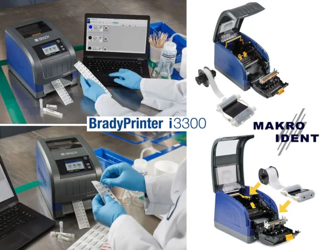 Bild: Labor-Etikettendrucker Brady i3300 mit automatischer Materialerkennung