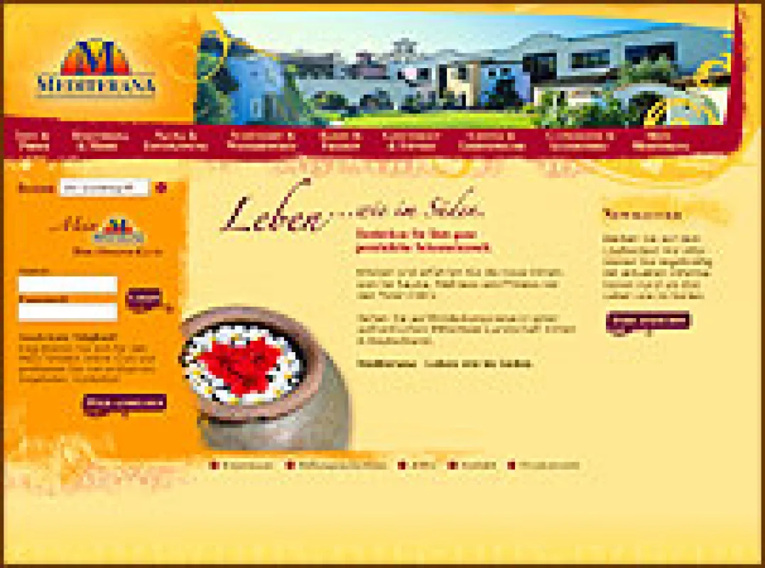 Der neue Internetauftritt des Mediterana (Wellness-Paradies in Berg. Gladbach)