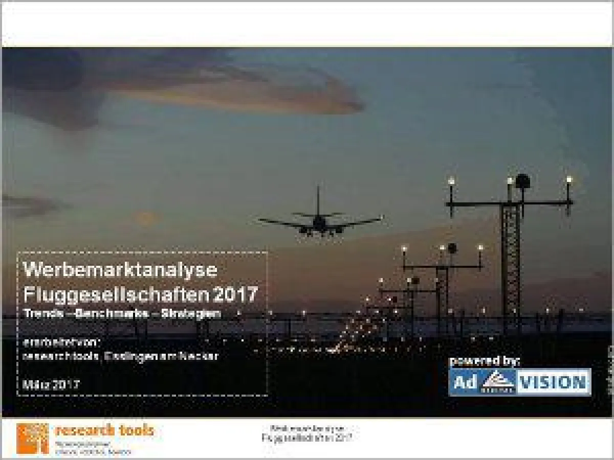 Werbemarktanalyse Fluggesellschaften 2017