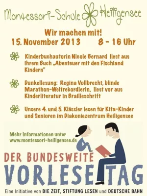 Bild: Initiative Bundesweiter Vorlesetag lobt Leseaktion an Montessori-Schule Heiligensee