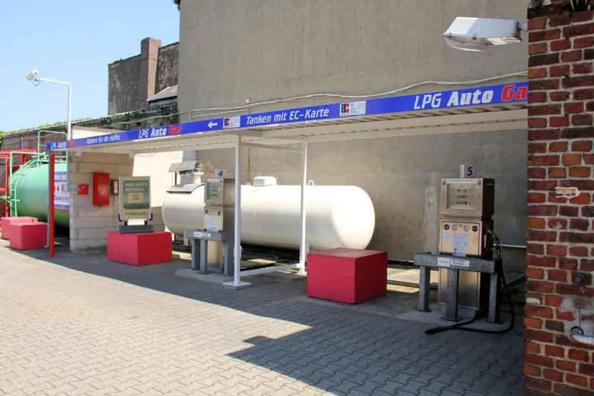 An dieser Tankstelle geschah die Explosion.