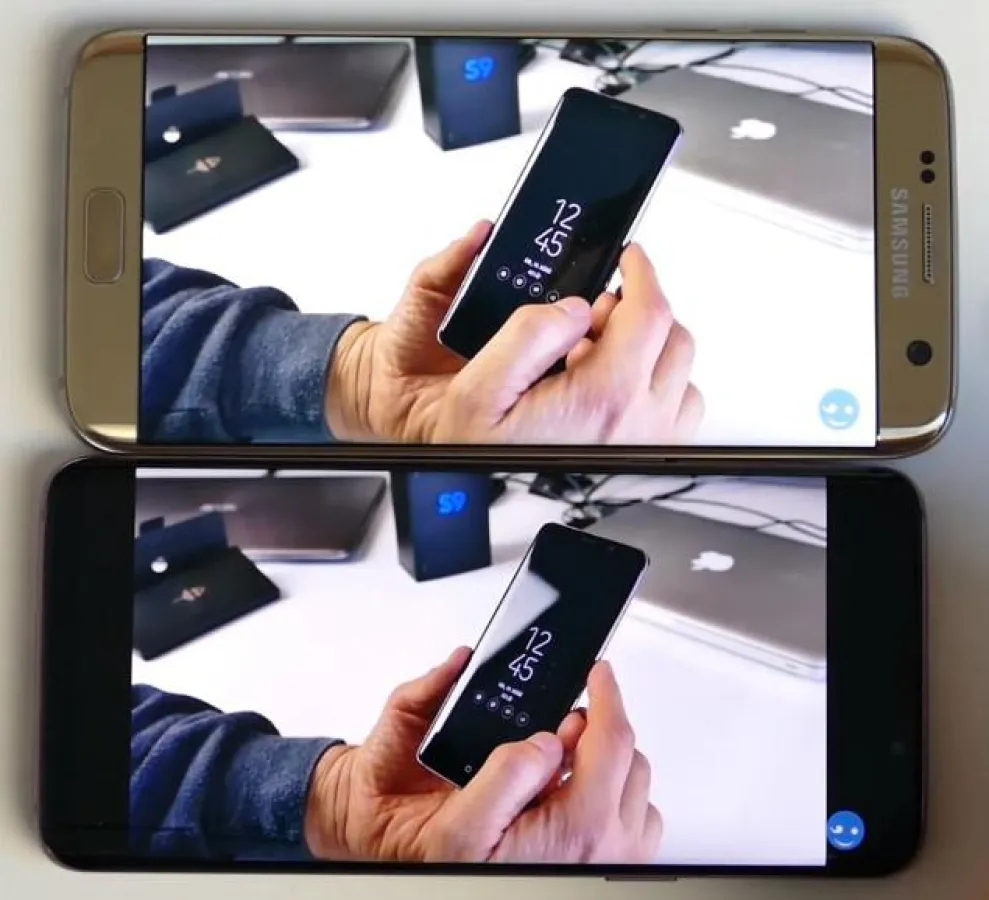 Nachteile und Schwächen des Samsung Galaxy S9: Beispiel Displayformat