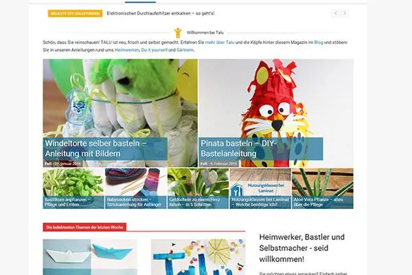 Selbermachen als Lifestyle - Talu.de gibt clevere Tipps Bild: Selbermachen als Lifestyle - Talu.de gibt clevere Tipps