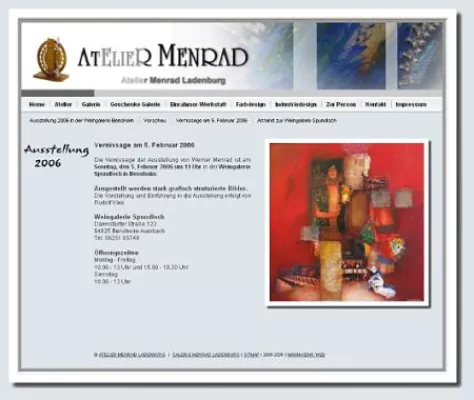 Bild: Ausstellung von Werner Menrad in der Weingalerie in Bensheim ab 5. Februar 2006