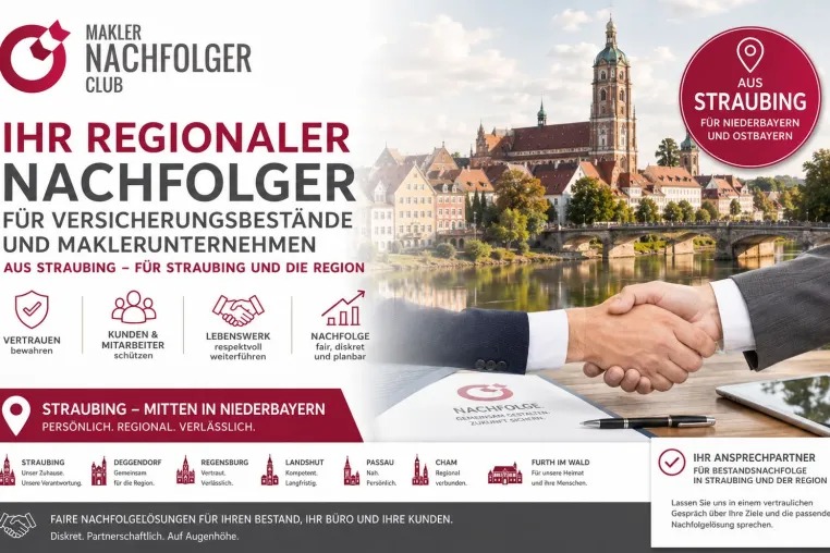 Bild: Bestandsnachfolger aus Straubing sucht Maklerbestand und Maklerunternehmen in Bayern