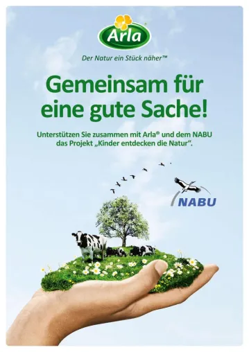 Bild: Gemeinsam für eine gute Sache - Arla begleitet das NABU-Projekt „Kinder entdecken die Natur“