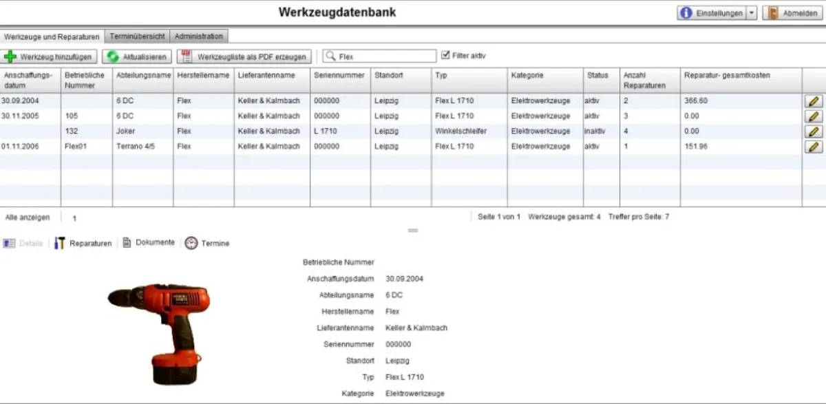 Werkzeugverwaltung leicht gemacht!