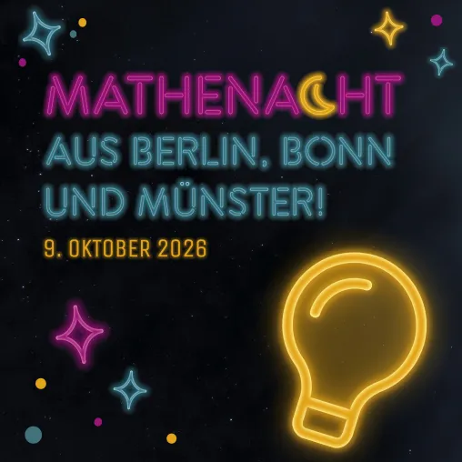 Bild: Digitale „Mathenacht aus Berlin, Bonn und Münster“ am 9. Oktober 2026