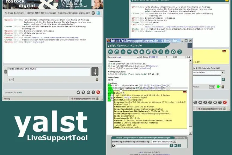 yalst-LiveSupportTool 6.1 – jetzt auch in englischer Sprache Bild: yalst-LiveSupportTool 6.1 – jetzt auch in englischer Sprache