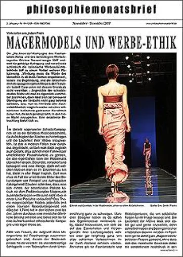 Bild: Magermodels und Nichtraucherschutz: Kontroverse Themen aus Sicht der Philosophie