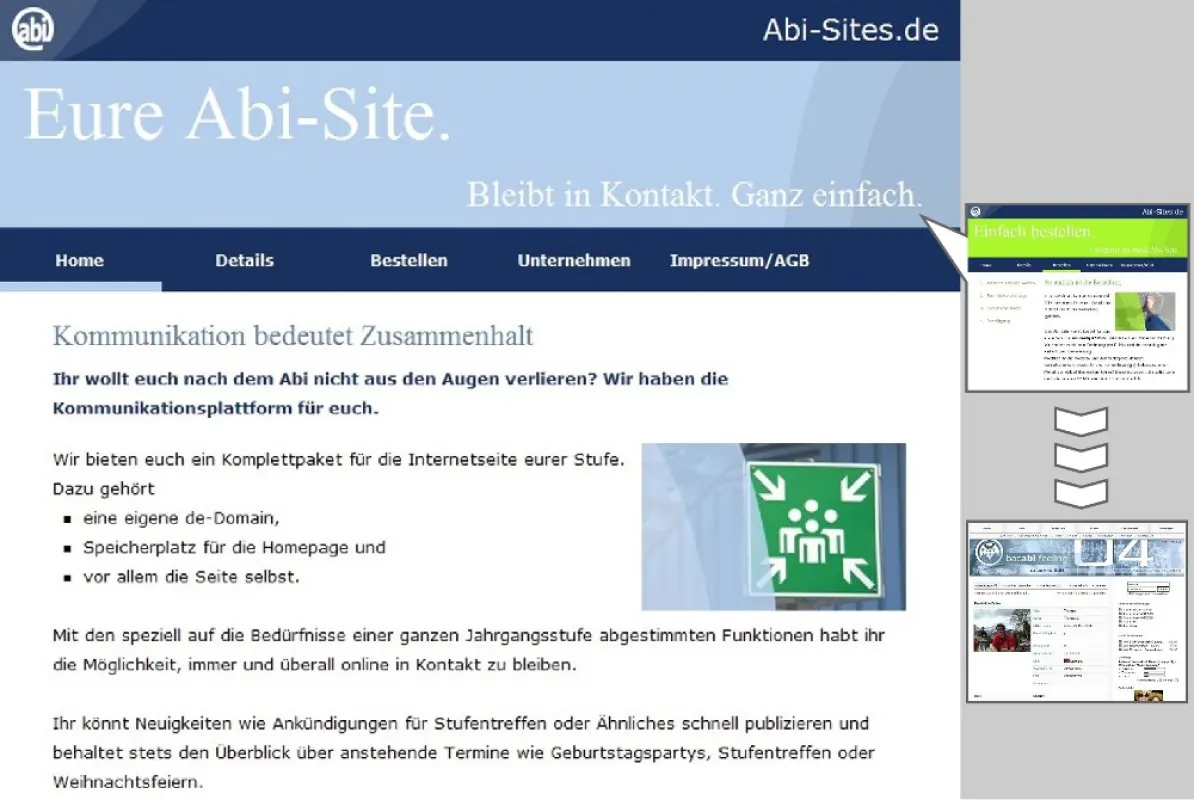 Die einfache Bestellung erfolgt online unter www.Abi-Sites.de