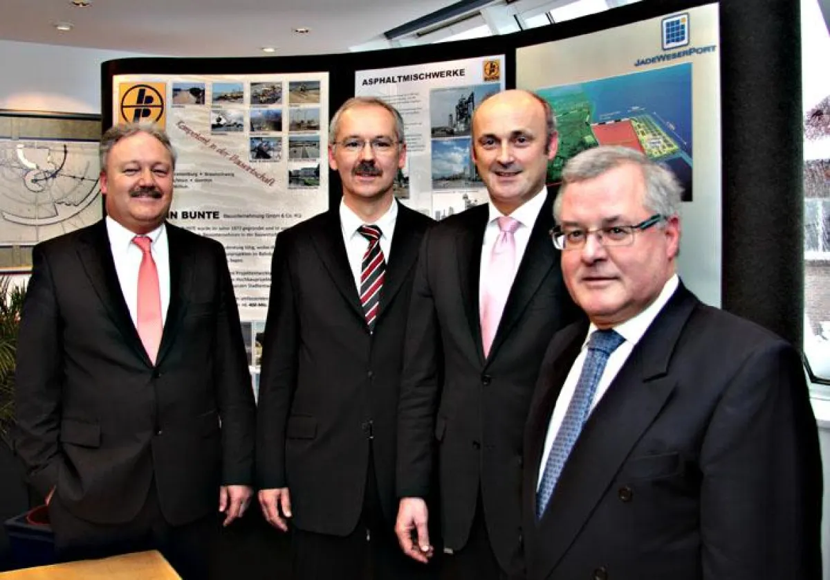 Die BUNTE-Geschäftsführung setzt weiter auf Wachstum aus eigener Kraft (von links): Manfred Wendt (Sprecher), Bernhard Hebbelmann, Helmut Renze und Dieter Stagnet.