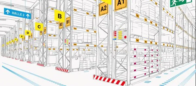 Bild: Lagerbeschilderung vom Produzenten