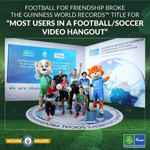 Bild:  "Football for Friendship" stellt nach 2019 neuen GUINNESS WORLD RECORDS™ auf