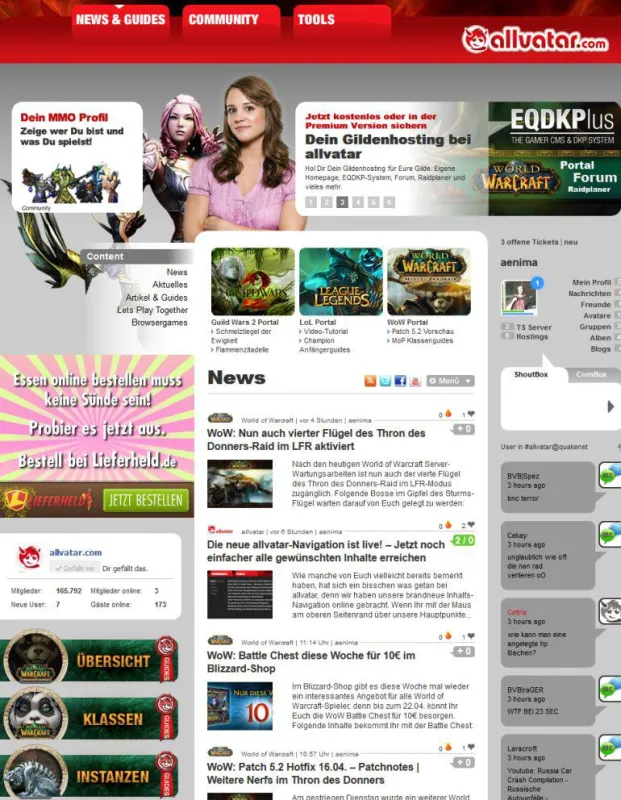 Allvatar.com: Die Social MMO-Community jetzt mit neuer, intuitiver Mouseover-Navigation